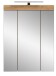 Badezimmerspiegelschrank >Scout< in Eiche Dekor / Spiegel - 60x79x18cm (BxHxT)