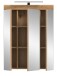 Badezimmerspiegelschrank >Scout< in Eiche Dekor / Spiegel - 60x79x18cm (BxHxT)
