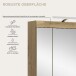 Badezimmerspiegelschrank >Scout< in Eiche Dekor / Spiegel - 60x79x18cm (BxHxT)