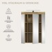 Badezimmerspiegelschrank >Scout< in Eiche Dekor / Spiegel - 60x79x18cm (BxHxT)