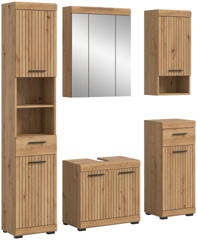 Badezimmer-Set >Scout< in Artisan Eiche Nachbildung - 164x191x34cm (BxHxT)