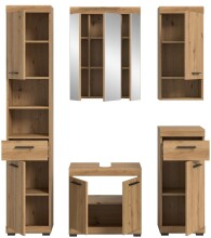 Badezimmer-Set >Scout< in Artisan Eiche Nachbildung - 164x191x34cm (BxHxT)