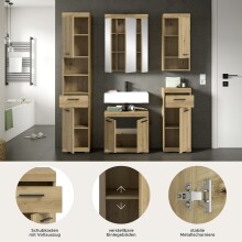Badezimmer-Set >Scout< in Artisan Eiche Nachbildung - 164x191x34cm (BxHxT)