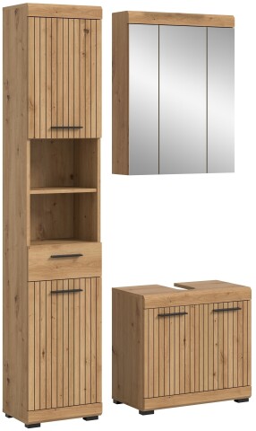 Badezimmer-Set >Scout< in Artisan Eiche Nachbildung - 112x191x34cm (BxHxT)