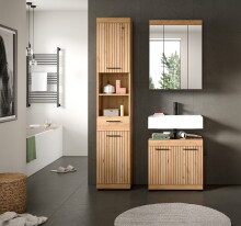 Badezimmer-Set >Scout< in Artisan Eiche Nachbildung - 112x191x34cm (BxHxT)