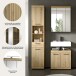 Badezimmer-Set >Scout< in Artisan Eiche Nachbildung - 112x191x34cm (BxHxT)