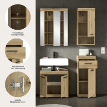 Badezimmer-Set >Scout< in Artisan Eiche Nachbildung - 112x191x94cm (BxHxT)