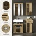 Badezimmer-Set >Scout< in Artisan Eiche Nachbildung - 112x191x94cm (BxHxT)