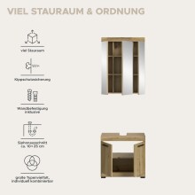 Badezimmer-Set >Scout< in Artisan Eiche Nachbildung - 60x191x34cm (BxHxT)