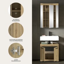 Badezimmer-Set >Scout< in Artisan Eiche Nachbildung - 60x191x34cm (BxHxT)