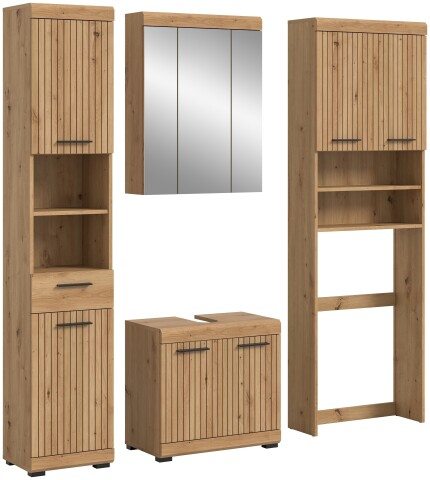 Badezimmer-Set >Scout< in Artisan Eiche Nachbildung - 190x191x34cm (BxHxT)