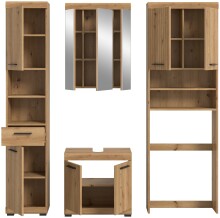 Badezimmer-Set >Scout< in Artisan Eiche Nachbildung - 190x191x34cm (BxHxT)