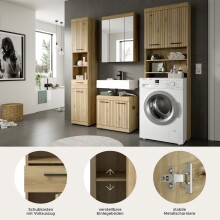 Badezimmer-Set >Scout< in Artisan Eiche Nachbildung - 190x191x34cm (BxHxT)