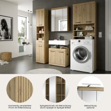 Badezimmer-Set >Scout< in Artisan Eiche Nachbildung - 190x191x34cm (BxHxT)