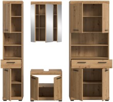 Badezimmer-Set >Scout< in Artisan Eiche Nachbildung - 201x191x34cm (BxHxT)