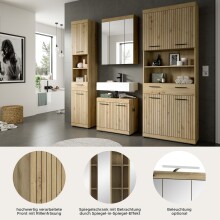 Badezimmer-Set >Scout< in Artisan Eiche Nachbildung - 201x191x34cm (BxHxT)