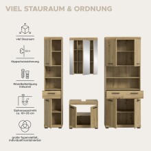 Badezimmer-Set >Scout< in Artisan Eiche Nachbildung - 201x191x34cm (BxHxT)