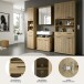 Badezimmer-Set >Scout< in Artisan Eiche Nachbildung - 201x191x34cm (BxHxT)