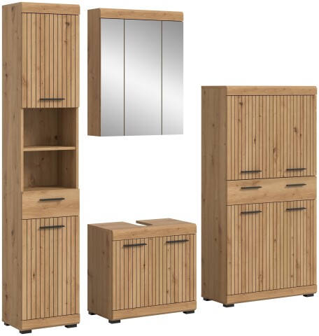 Badezimmer-Set >Scout< in Artisan Eiche Nachbildung - 201x191x34cm (BxHxT)