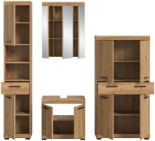 Badezimmer-Set >Scout< in Artisan Eiche Nachbildung - 201x191x34cm (BxHxT)