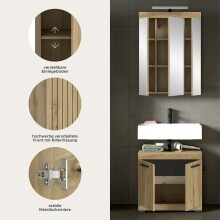 Badezimmer-Set >Scout< in Artisan Eiche Nachbildung - 60x191x34cm (BxHxT)