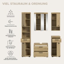 Badezimmer-Set >Scout< in Artisan Eiche Nachbildung - 164x191x34cm (BxHxT)