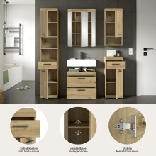 Badezimmer-Set >Scout< in Artisan Eiche Nachbildung - 164x191x34cm (BxHxT)