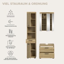 Badezimmer-Set >Scout< in Artisan Eiche Nachbildung - 112x191x34cm (BxHxT)