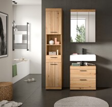 Badezimmer-Set >Scout< in Artisan Eiche Nachbildung - 112x191x34cm (BxHxT)