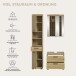 Badezimmer-Set >Scout< in Artisan Eiche Nachbildung - 112x191x34cm (BxHxT)