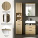 Badezimmer-Set >Scout< in Artisan Eiche Nachbildung - 112x191x34cm (BxHxT)