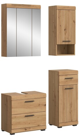 Badezimmer-Set >Scout< in Artisan Eiche Nachbildung - 112x191x34cm (BxHxT)