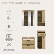 Badezimmer-Set >Scout< in Artisan Eiche Nachbildung - 112x191x34cm (BxHxT)