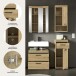 Badezimmer-Set >Scout< in Artisan Eiche Nachbildung - 112x191x34cm (BxHxT)