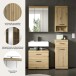 Badezimmer-Set >Scout< in Artisan Eiche Nachbildung - 112x191x34cm (BxHxT)