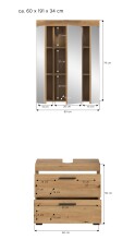 Badezimmer-Set >Scout< in Artisan Eiche Nachbildung - 60x191x34cm (BxHxT)