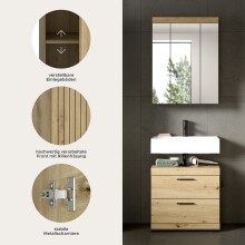 Badezimmer-Set >Scout< in Artisan Eiche Nachbildung - 60x191x34cm (BxHxT)