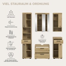 Badezimmer-Set >Scout< in Artisan Eiche Nachbildung - 164x191x34cm (BxHxT)