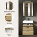 Badezimmer-Set >Scout< in Artisan Eiche Nachbildung - 60x191x34cm (BxHxT)