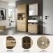 Badezimmer-Set >Scout< in Artisan Eiche Nachbildung - 149x191x34cm (BxHxT)
