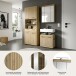 Badezimmer-Set >Scout< in Artisan Eiche Nachbildung - 149x191x34cm (BxHxT)