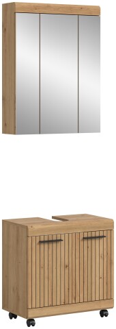 Badezimmer-Set >Scout< in Artisan Eiche Nachbildung - 60x191x34cm (BxHxT)