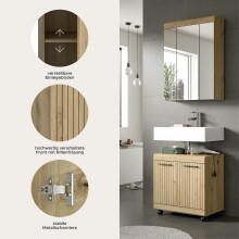 Badezimmer-Set >Scout< in Artisan Eiche Nachbildung - 60x191x34cm (BxHxT)
