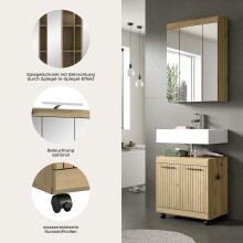 Badezimmer-Set >Scout< in Artisan Eiche Nachbildung - 60x191x34cm (BxHxT)