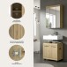 Badezimmer-Set >Scout< in Artisan Eiche Nachbildung - 60x191x34cm (BxHxT)