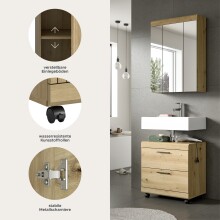 Badezimmer-Set >Scout< in Artisan Eiche Nachbildung - 60x191x34cm (BxHxT)