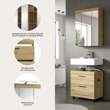 Badezimmer-Set >Scout< in Artisan Eiche Nachbildung - 60x191x34cm (BxHxT)