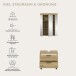 Badezimmer-Set >Scout< in Artisan Eiche Nachbildung - 60x191x34cm (BxHxT)