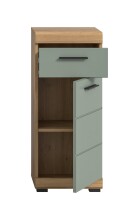 Hochschrank >Scout< in Artisan Eiche Nachbildung/Salbei - 37x88x31cm (BxHxT)
