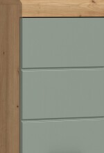 Hochschrank >Scout< in Artisan Eiche Nachbildung/Salbei - 37x88x31cm (BxHxT)